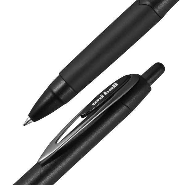 slide 3 of 7, Uni-Ball 207 Plus+ Retractable Gel Pens, Medium Point, 0.7 Mm, Black Barrel, Black Ink, Pack Of 4 Pens, 4 ct
