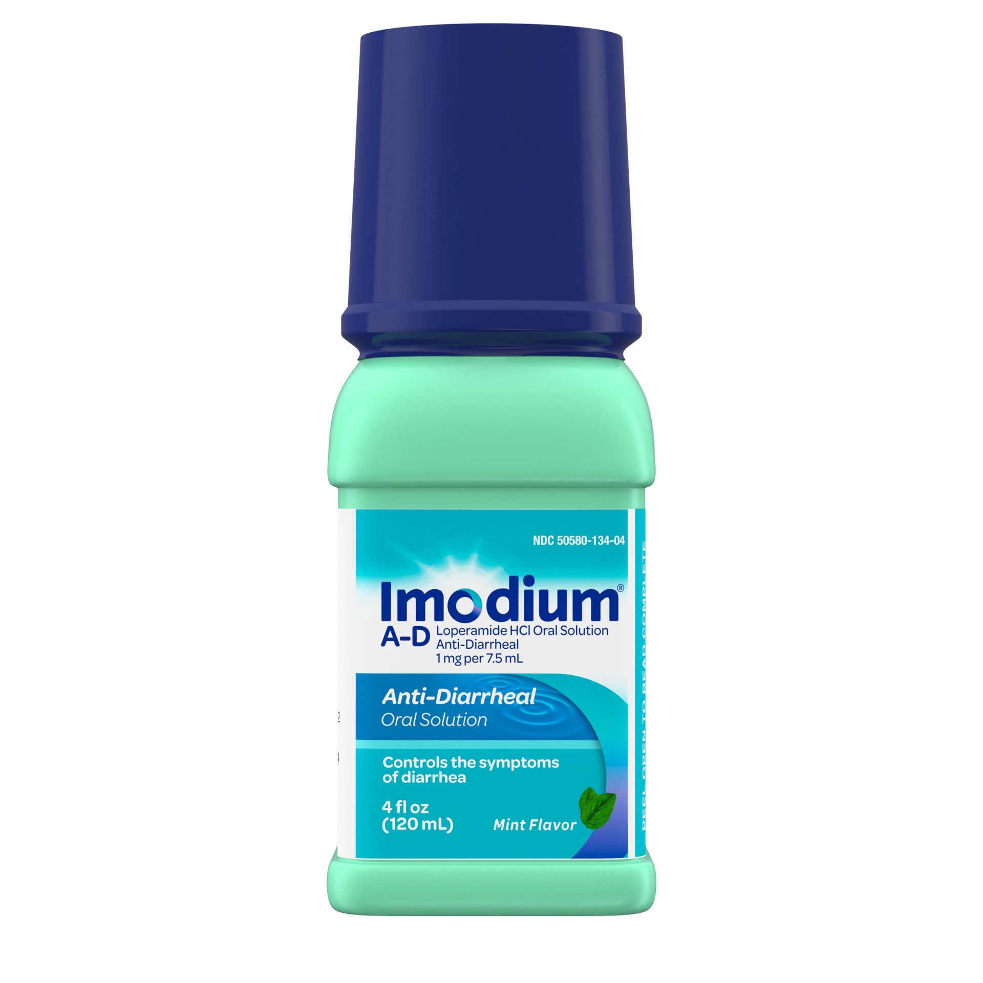 slide 1 of 7, Imodium A-D Liquid Anti-Diarrheal Medicine with Loperamide Hydrochloride to Help Control Symptoms of Diarrhea Due to Acute, Active & Traveler's Diarrhea, Mint Flavor, 4 fl. oz, 4 fl oz