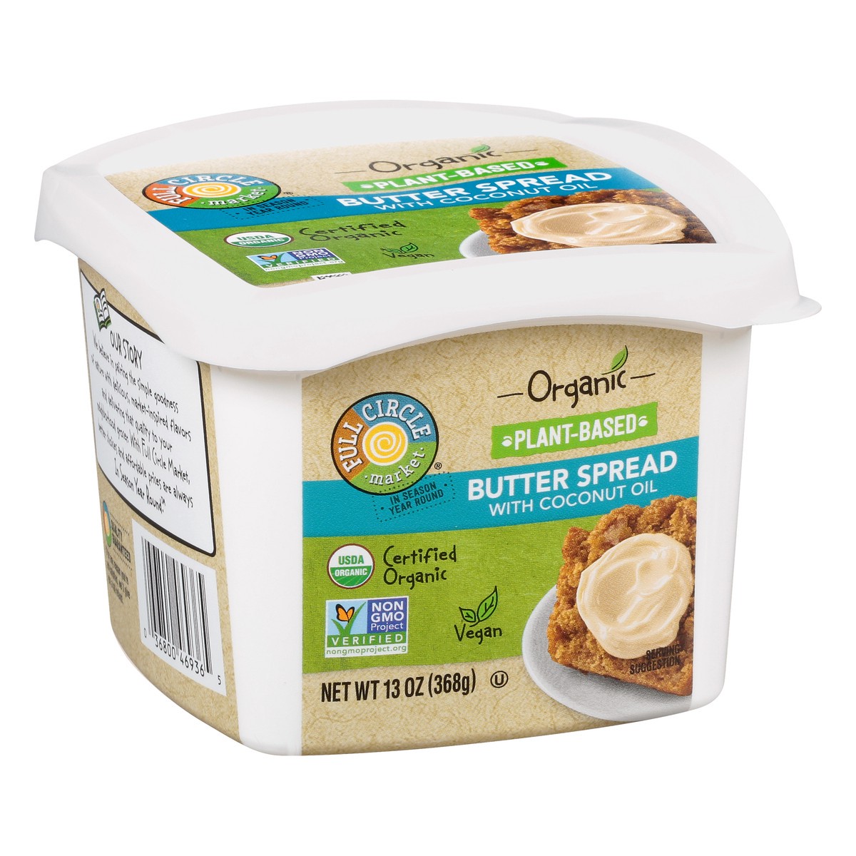 slide 7 of 9, Full Circle Market Organic With Coconut Oil Butter Spread 13 oz, 13 oz