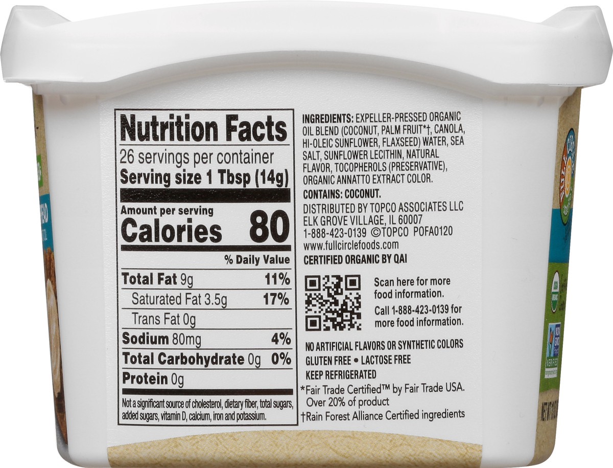 slide 2 of 9, Full Circle Market Organic With Coconut Oil Butter Spread 13 oz, 13 oz