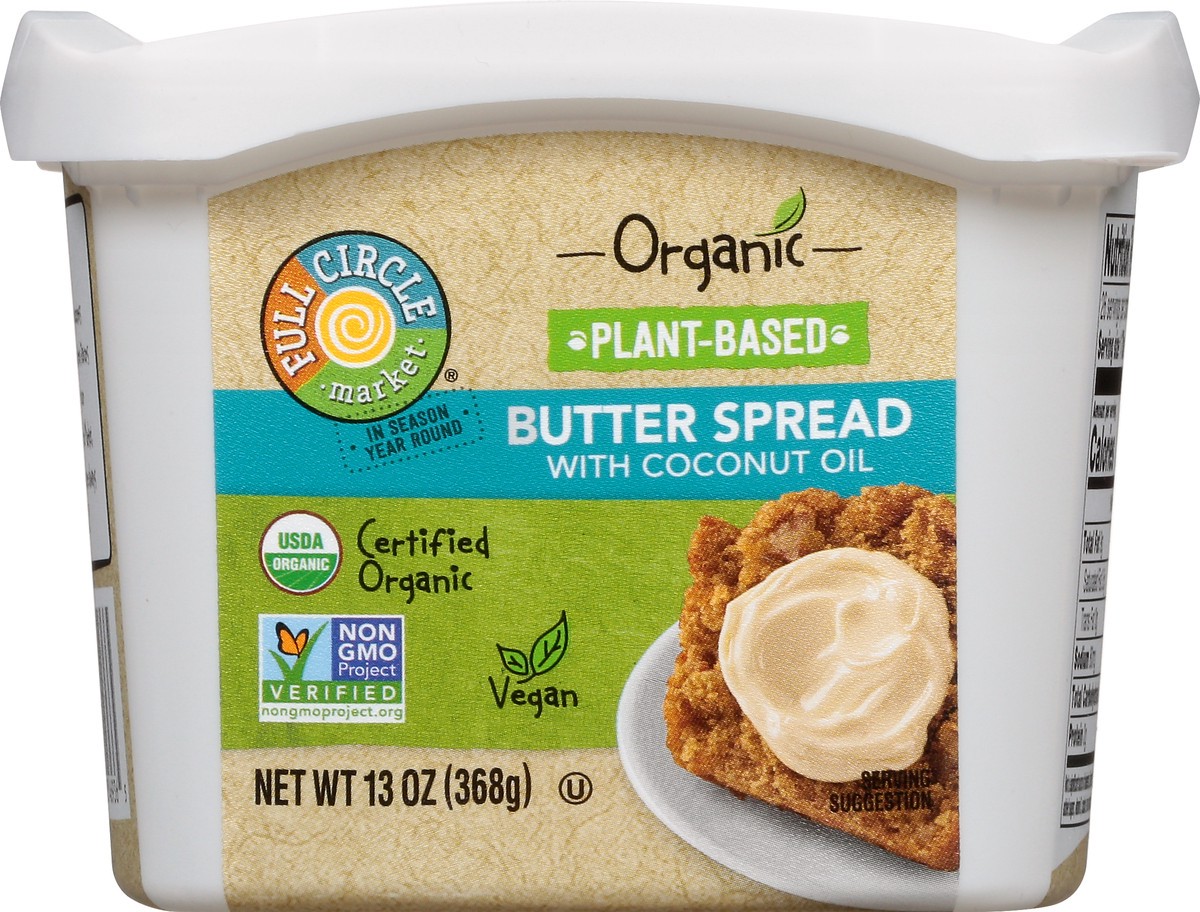 slide 1 of 9, Full Circle Market Organic With Coconut Oil Butter Spread 13 oz, 13 oz