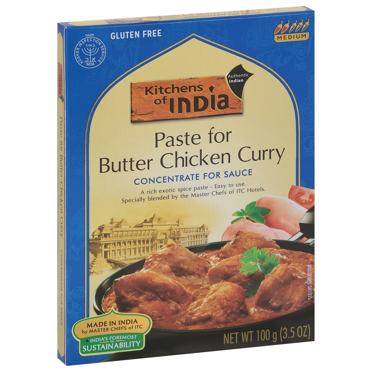 slide 4 of 11, Kitchens of India Medium Authentic Indian Paste For Butter Chicken Curry 3.5 oz, 3.5 oz