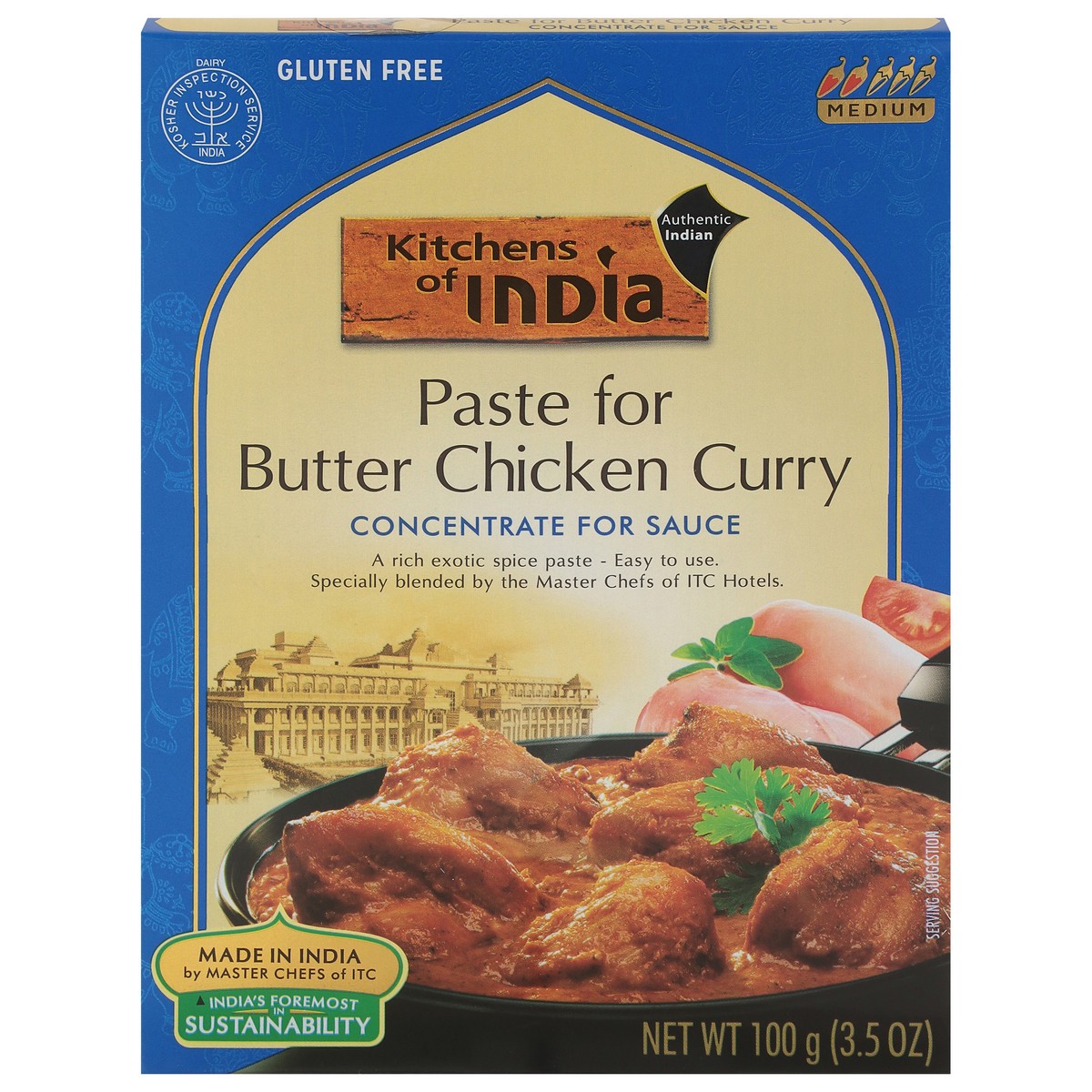 slide 6 of 11, Kitchens of India Medium Authentic Indian Paste For Butter Chicken Curry 3.5 oz, 3.5 oz