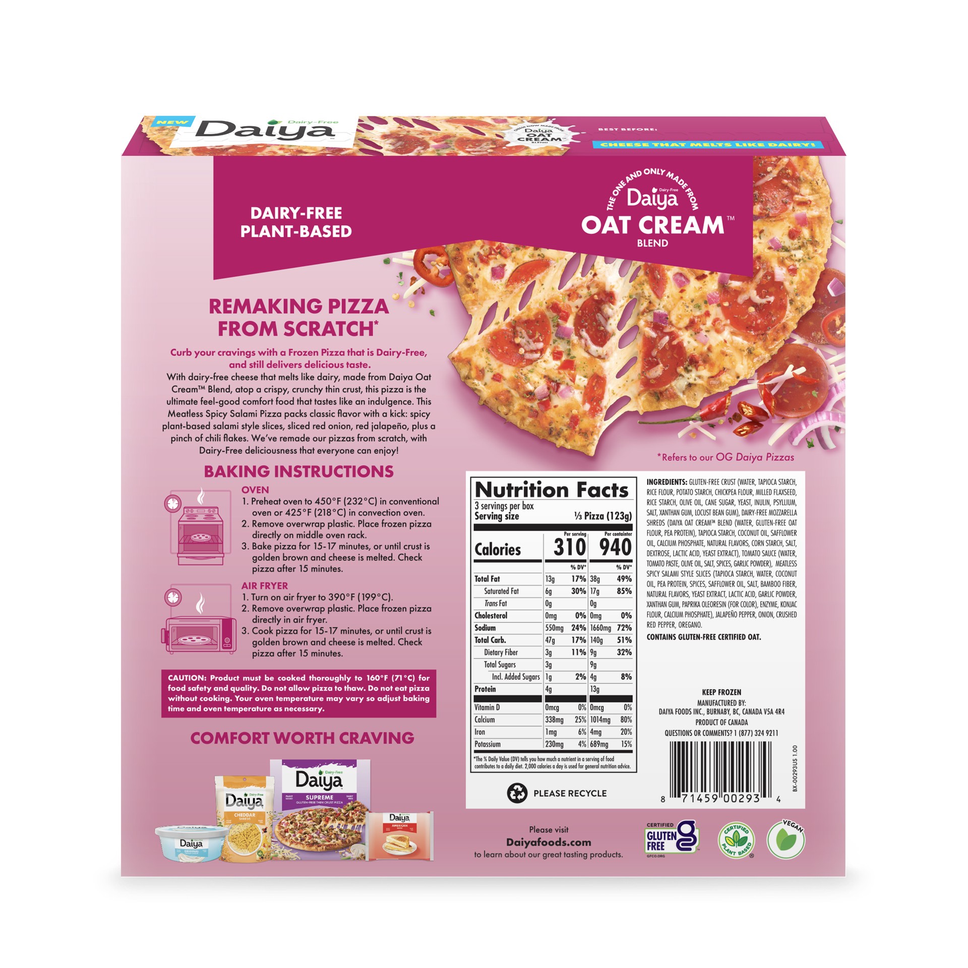 slide 3 of 7, Daiya Meatless Spicy Salami Pizza, 13 oz