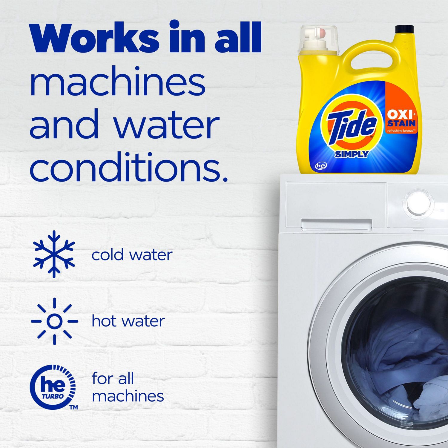 slide 7 of 7, Tide Simply Oxi Boost + Odor Defense, Tough On Stains And Odors, Fresh Linen Scent, 137 fl oz