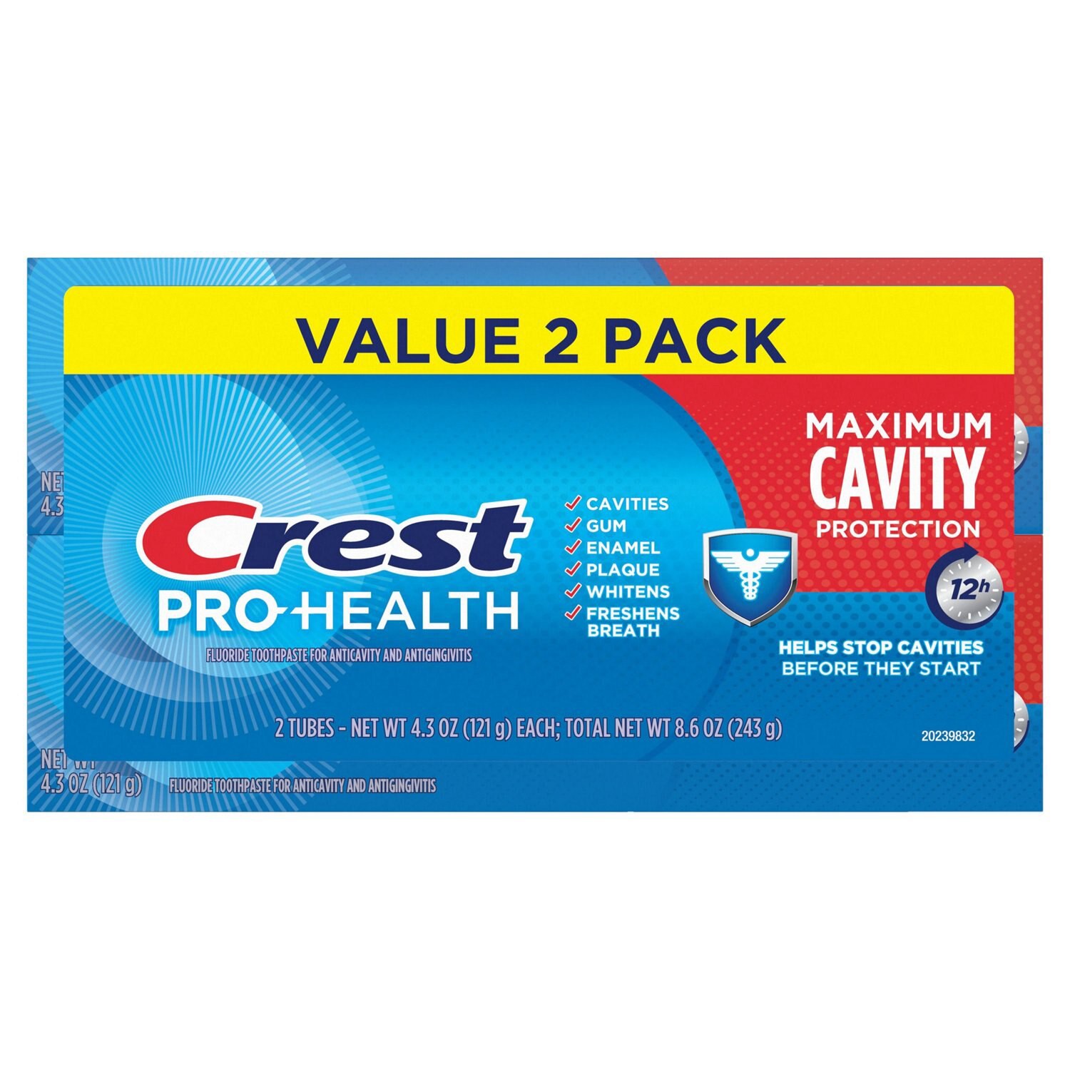 slide 5 of 8, Crest Pro-Health Clean & Free Fluoride Toothpaste For Anticavity, Antigingivitis, And Sensitive Teeth, 4.3 Oz, 4.3 oz