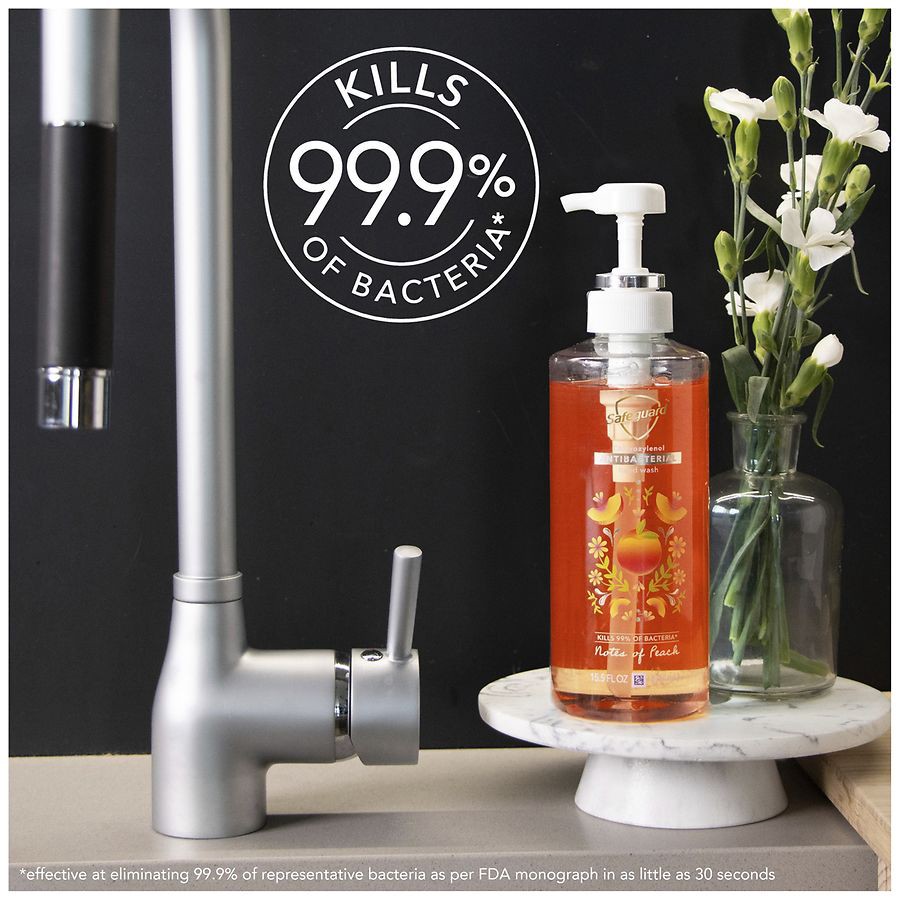 slide 5 of 5, Safeguard Antibacterial Hand Soap - Notes Of Peach, 15.5 oz