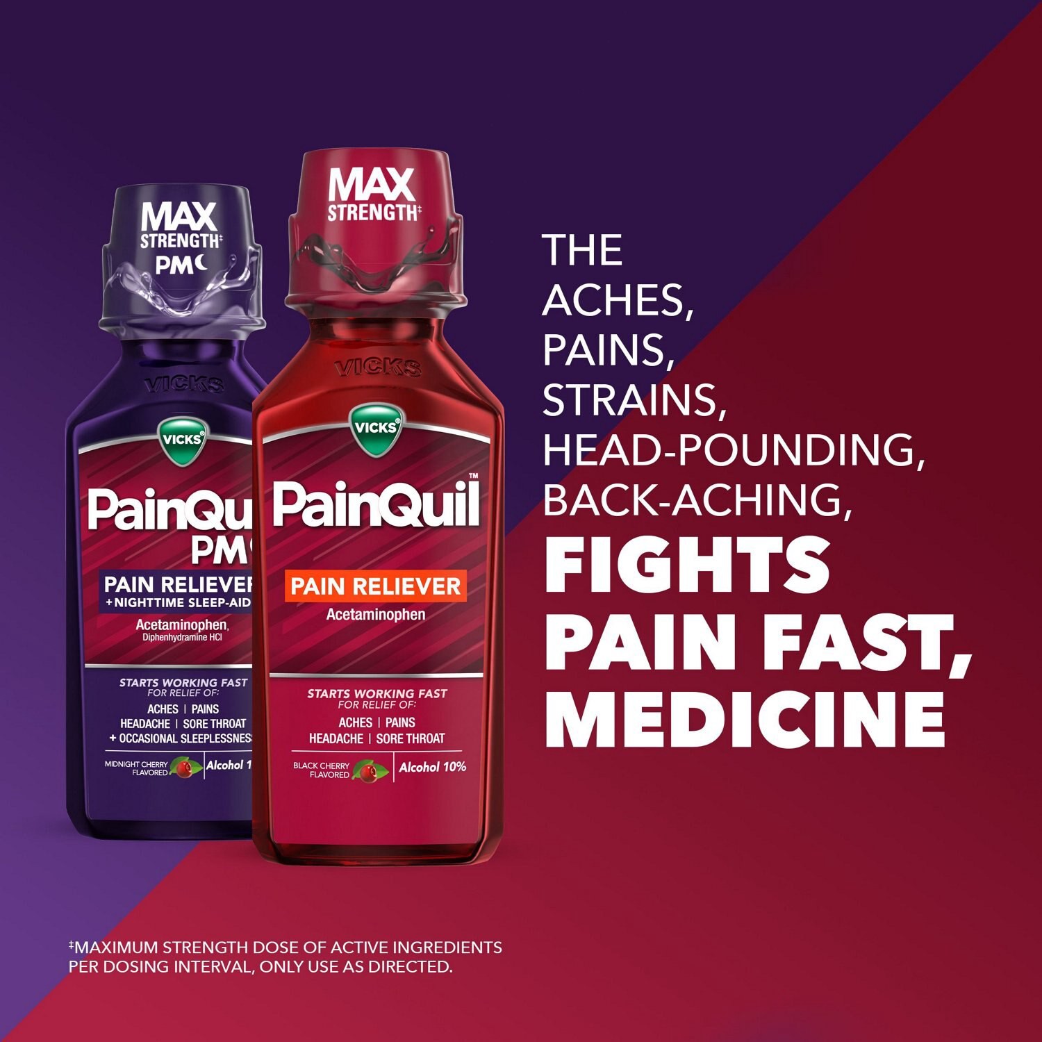 slide 7 of 11, Vicks Combo Pack Painquil Day Night, 24 fl oz