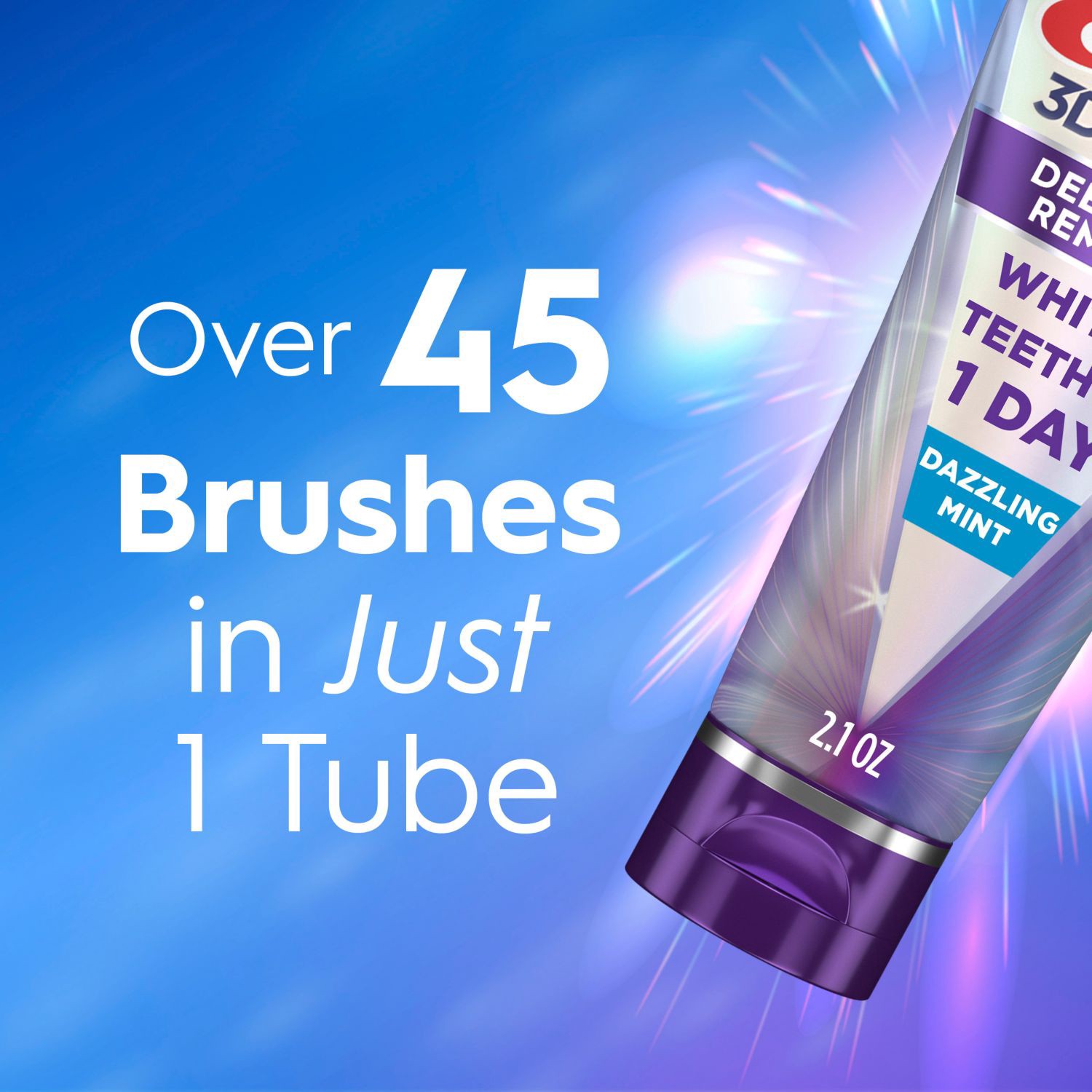 slide 2 of 9, Crest 3D White Brilliance Deep Stain Remover Daily Toothpaste, Dazzling Mint, 2.1 Oz, 2.1 oz