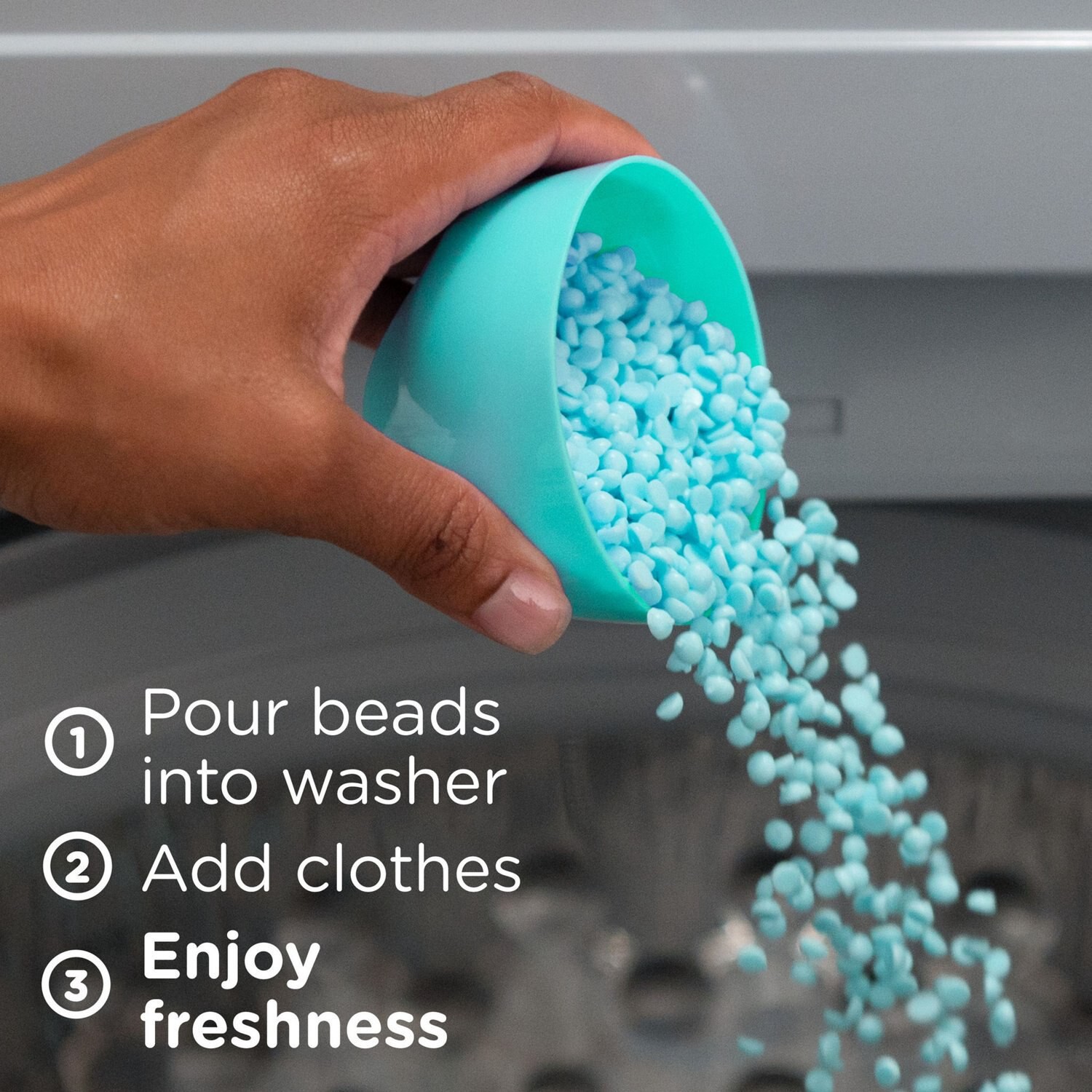 slide 6 of 9, Downy In-Wash Scent Booster Beads, Cool Cotton, 8.6 Oz, 7.8 oz