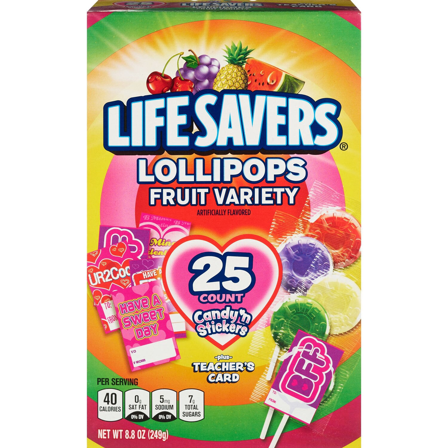 slide 4 of 6, Life Savers Valentine's Lollipops Classroom Exchange Box - 8.8oz/25ct, 1 ct