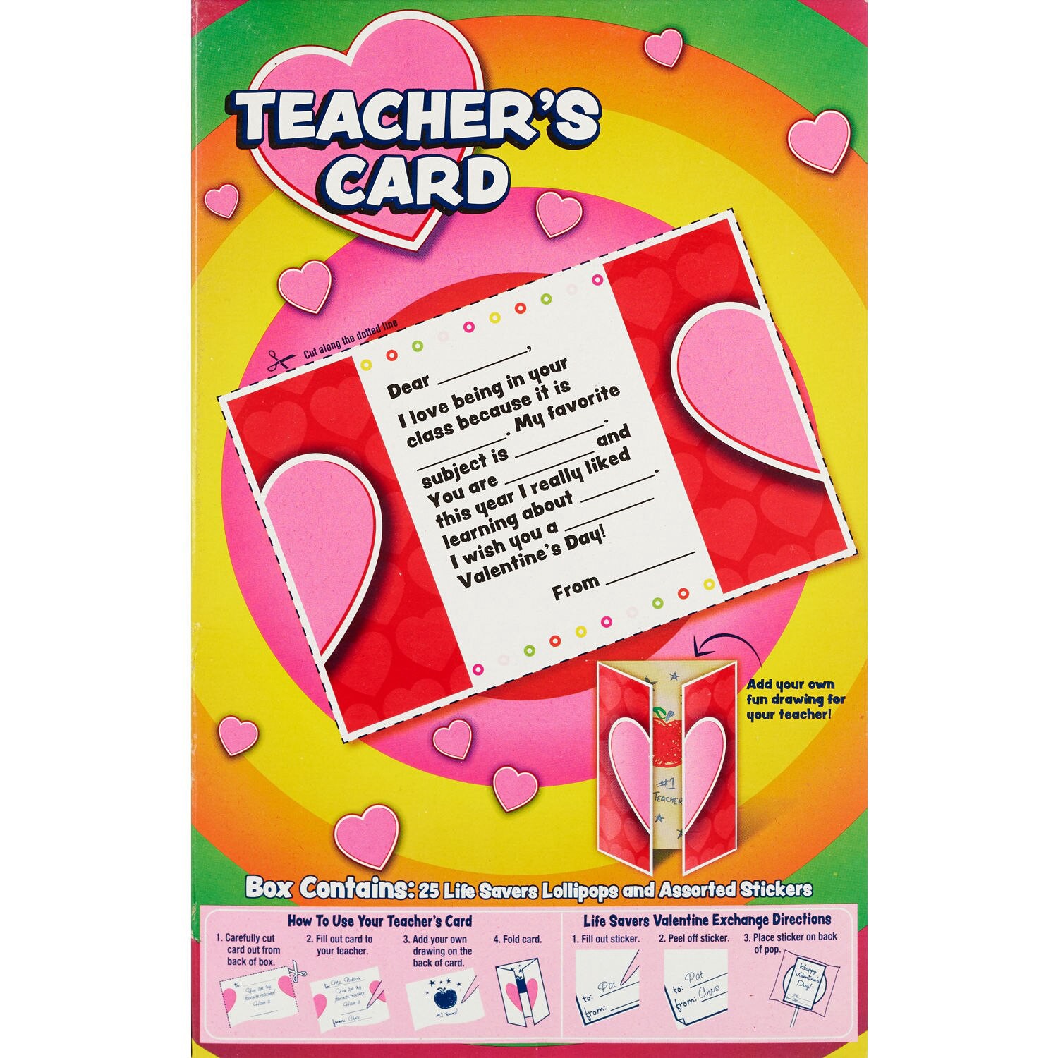 slide 2 of 6, Life Savers Valentine's Lollipops Classroom Exchange Box - 8.8oz/25ct, 1 ct
