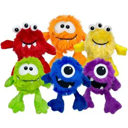 Multipet International Minipet Halloween Monsters Assorted Colors and Styles Dog Toy, X-Small