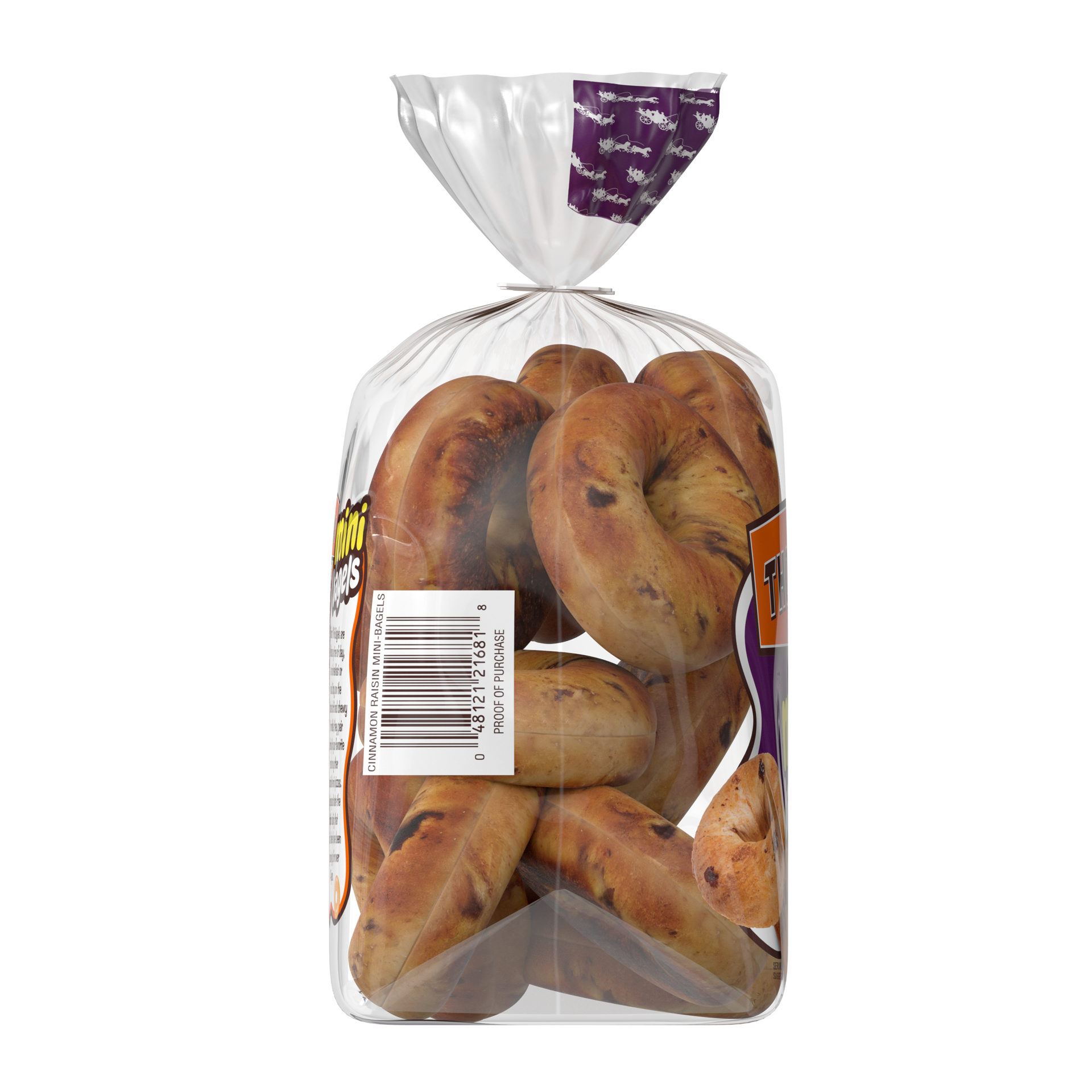 slide 2 of 5, Thomas' Cinnamon Raisin Mini Bagels - 18oz, 18 oz