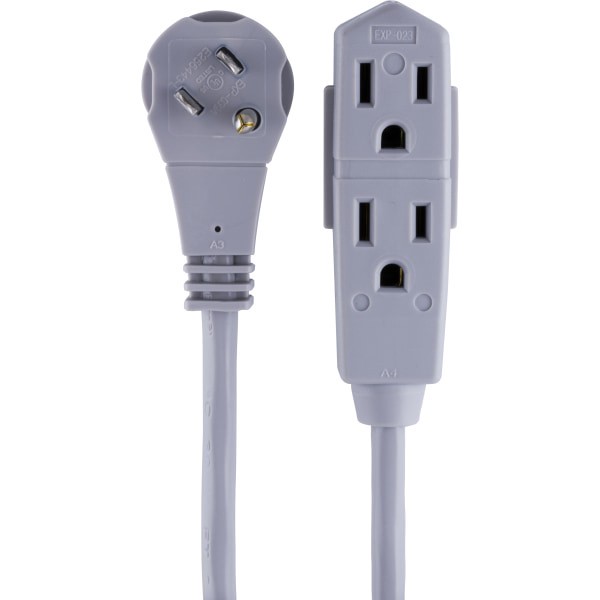 slide 6 of 9, GE 3-Outlet Extension Cord Gray, 25 ft