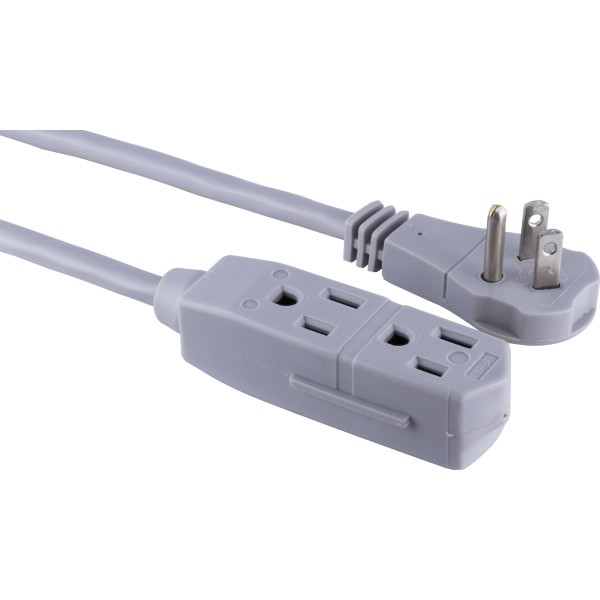 slide 9 of 9, GE 3-Outlet Extension Cord Gray, 25 ft