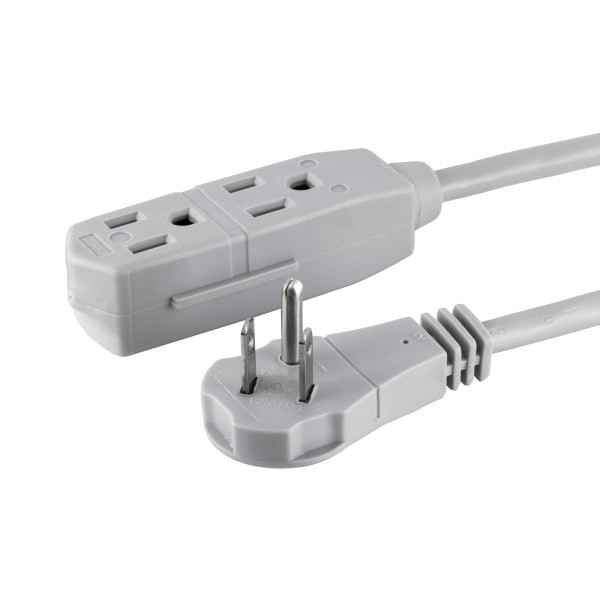 slide 7 of 9, GE 3-Outlet Extension Cord Gray, 25 ft