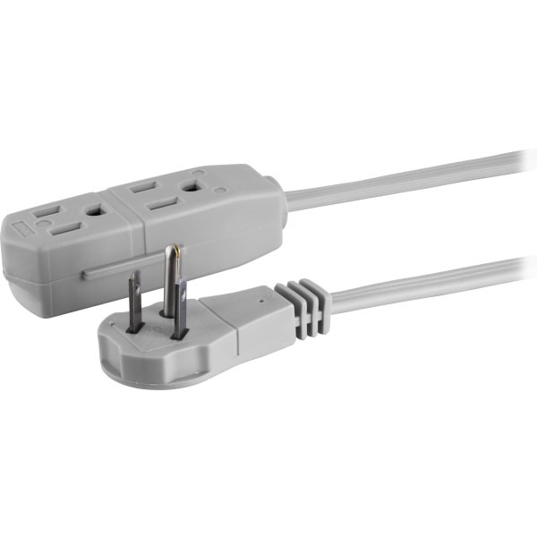 slide 7 of 7, GE 3-Outlet Extension Cord, Gray, 15 ft