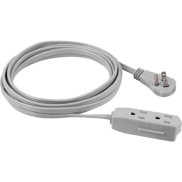 slide 5 of 7, GE 3-Outlet Extension Cord, Gray, 15 ft