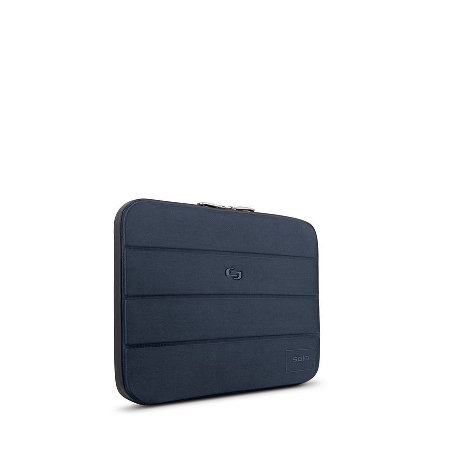 slide 3 of 4, Solo Bond Laptop Sleeve For 13.3 in Laptops/Tablets, Blue, 9 1/2 in x 13 3/4 in x 1 in