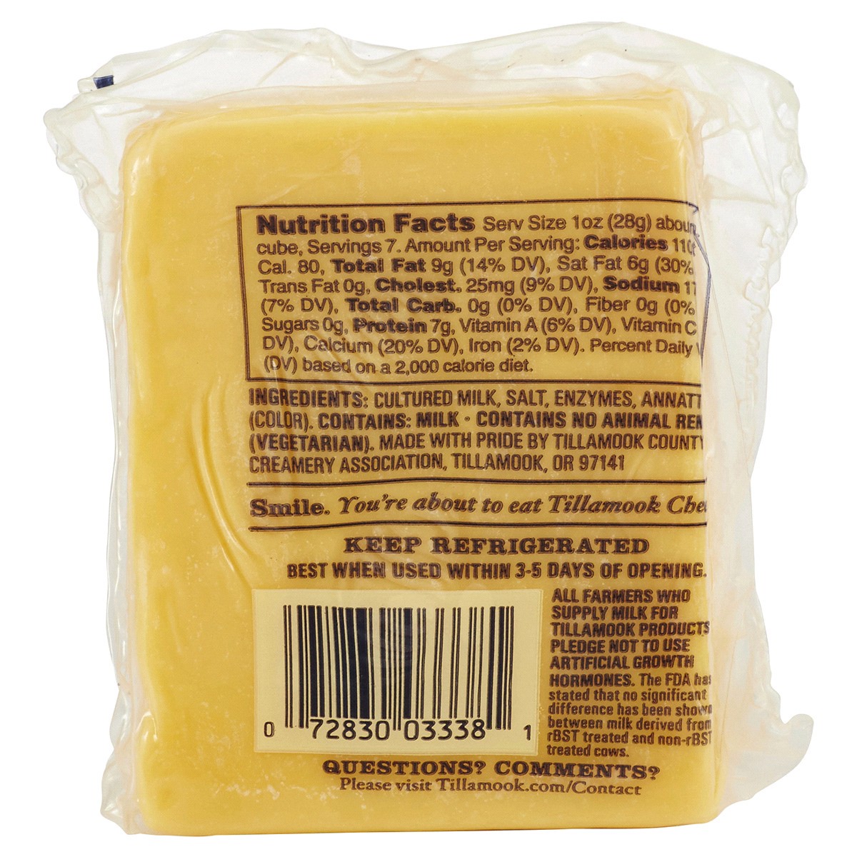 slide 2 of 2, Tillamook Extra Sharp Aged Cheddar Cheese 7 oz, 7 oz