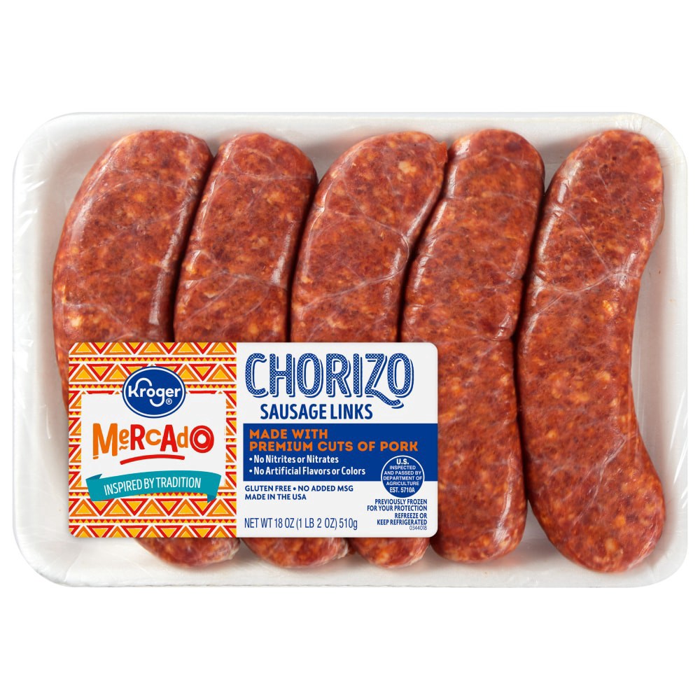 slide 2 of 2, Kroger Mercado Chorizo Sausage Links, 18 oz