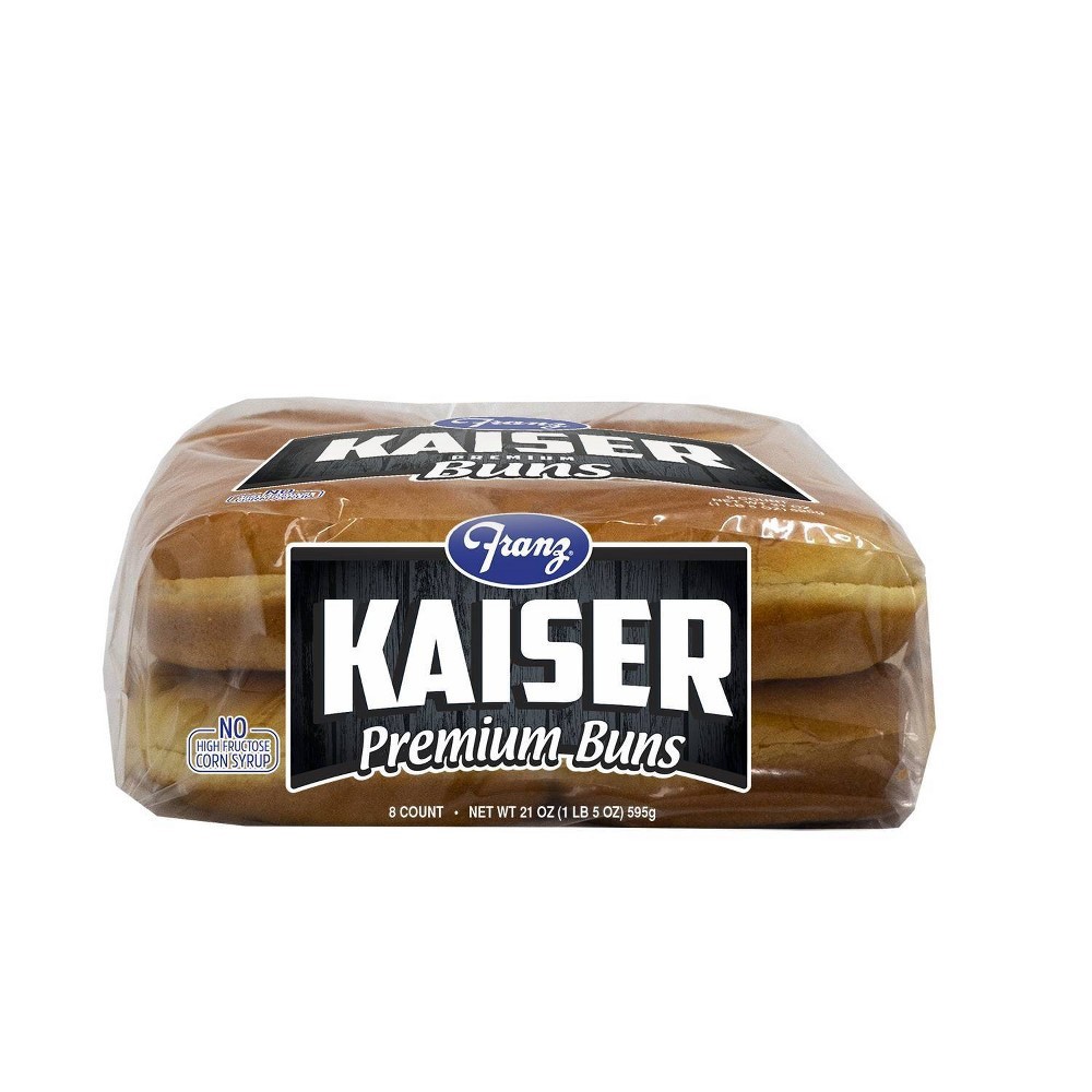 slide 6 of 8, Franz BBQ Kaiser Hamburger Buns 21oz, 21 oz