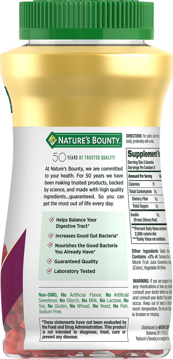 slide 8 of 11, Nature's Bounty Fiber Gummies 90ct, 90 ct