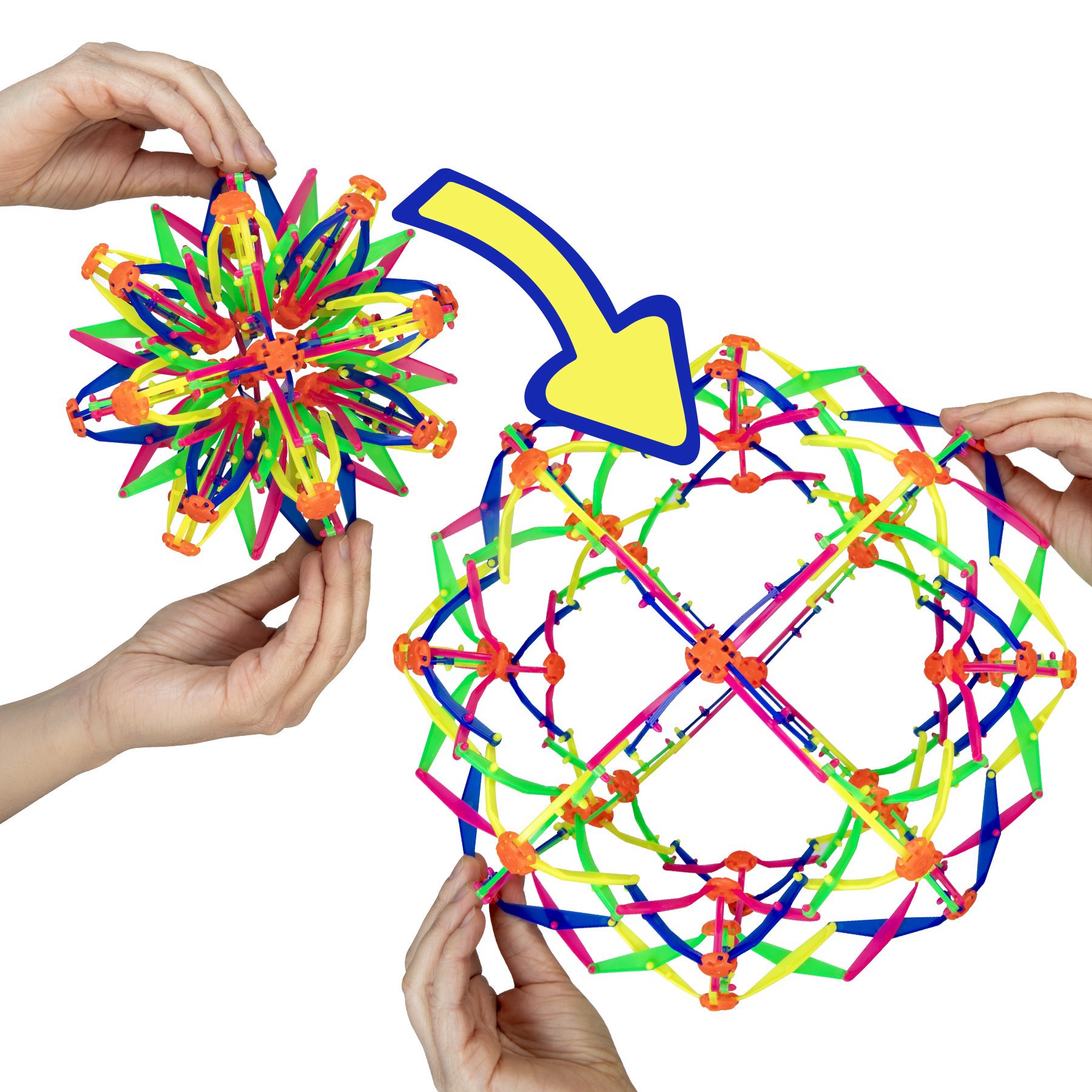 slide 2 of 3, Orb Factory Orb Jumbo Expand-A-Ball Toy, expands 6 in