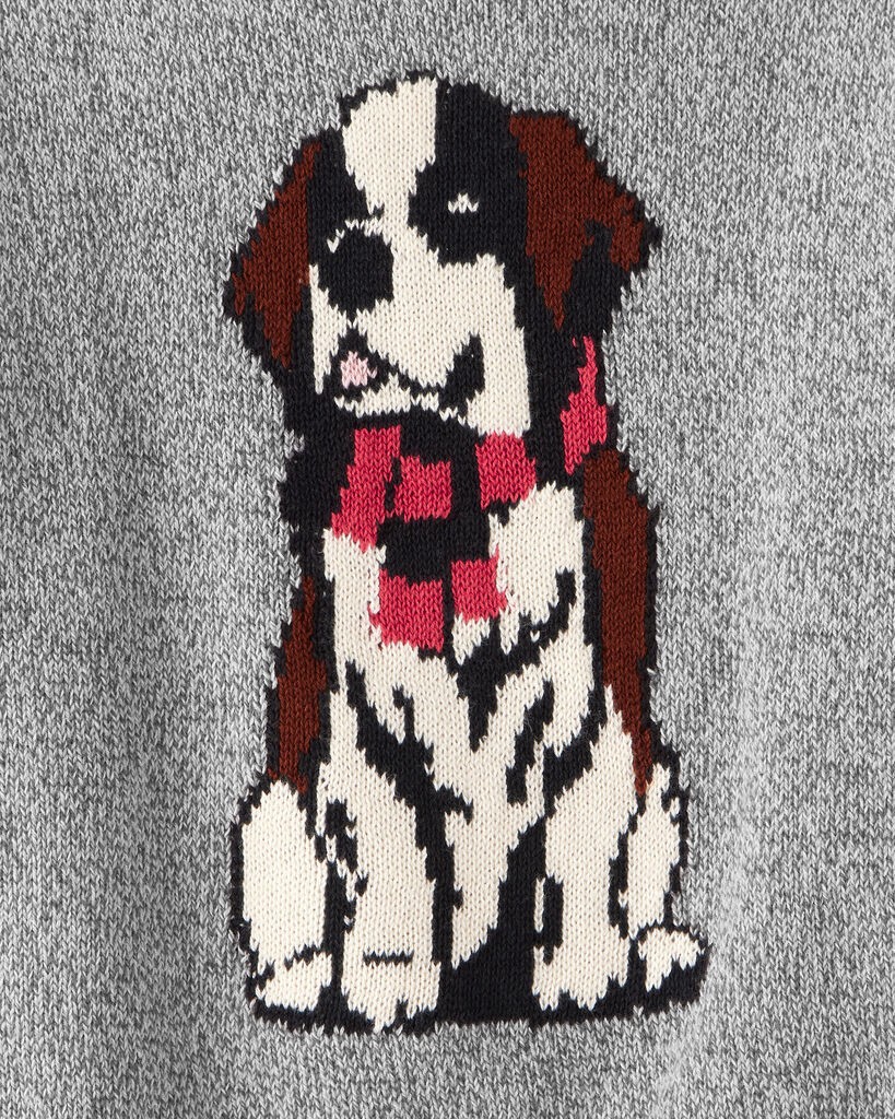 slide 2 of 2, Carter's Toddler Boy Dog Sweater - Grey Grey 4T, 1 ct