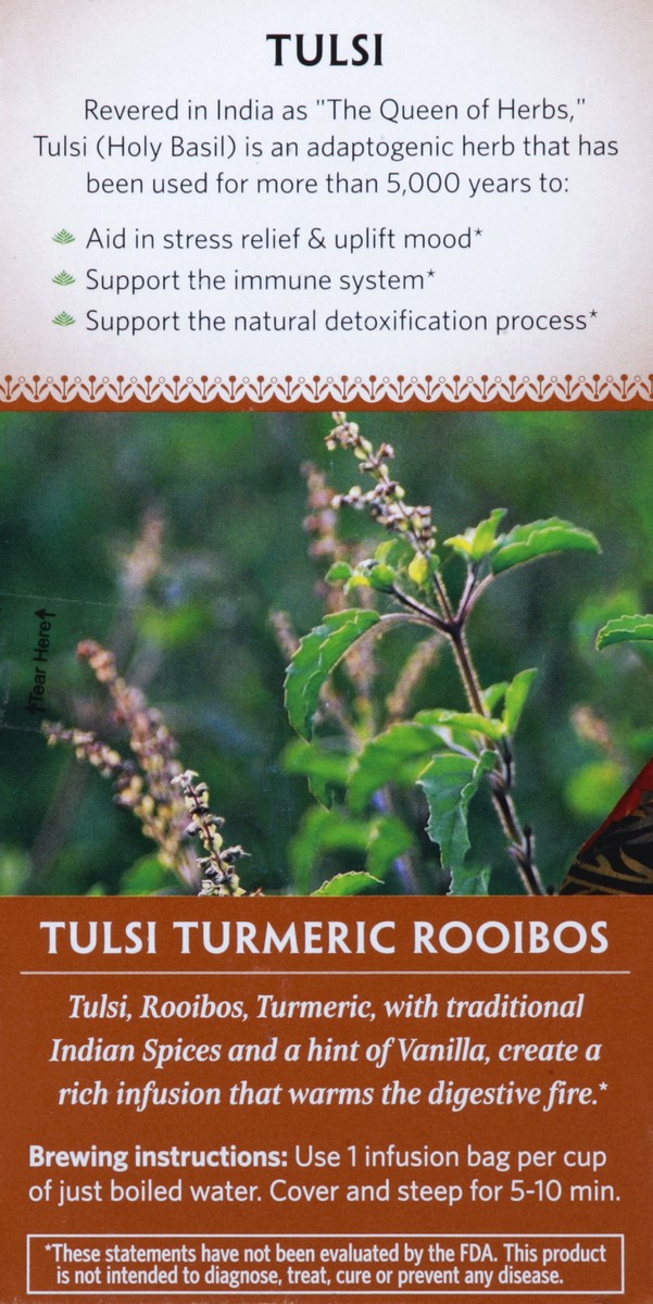 slide 3 of 9, Organic India Tulsi Turmeric Rooibos - 18 ct, 18 ct