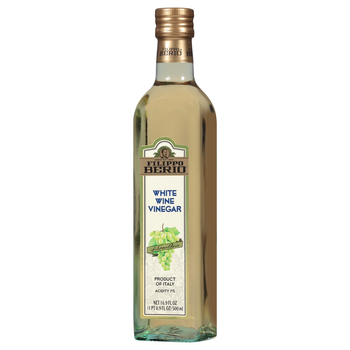 slide 2 of 9, Filippo Berio White Wine Vinegar, 16.9 fl oz