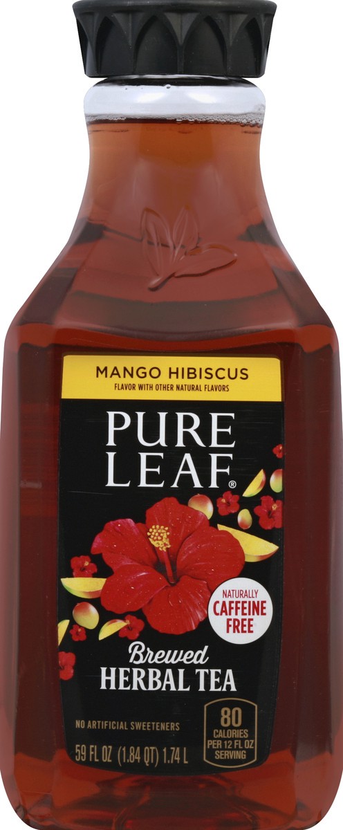 slide 2 of 4, Pure Leaf Brewed Herbal Tea Mango Hibiscus 59 Fl Oz Bottle, 1 ct