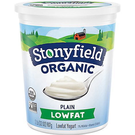 slide 1 of 1, Stonyfield Organic Lowfat Yogurt Plain - 32 Oz, 32 oz