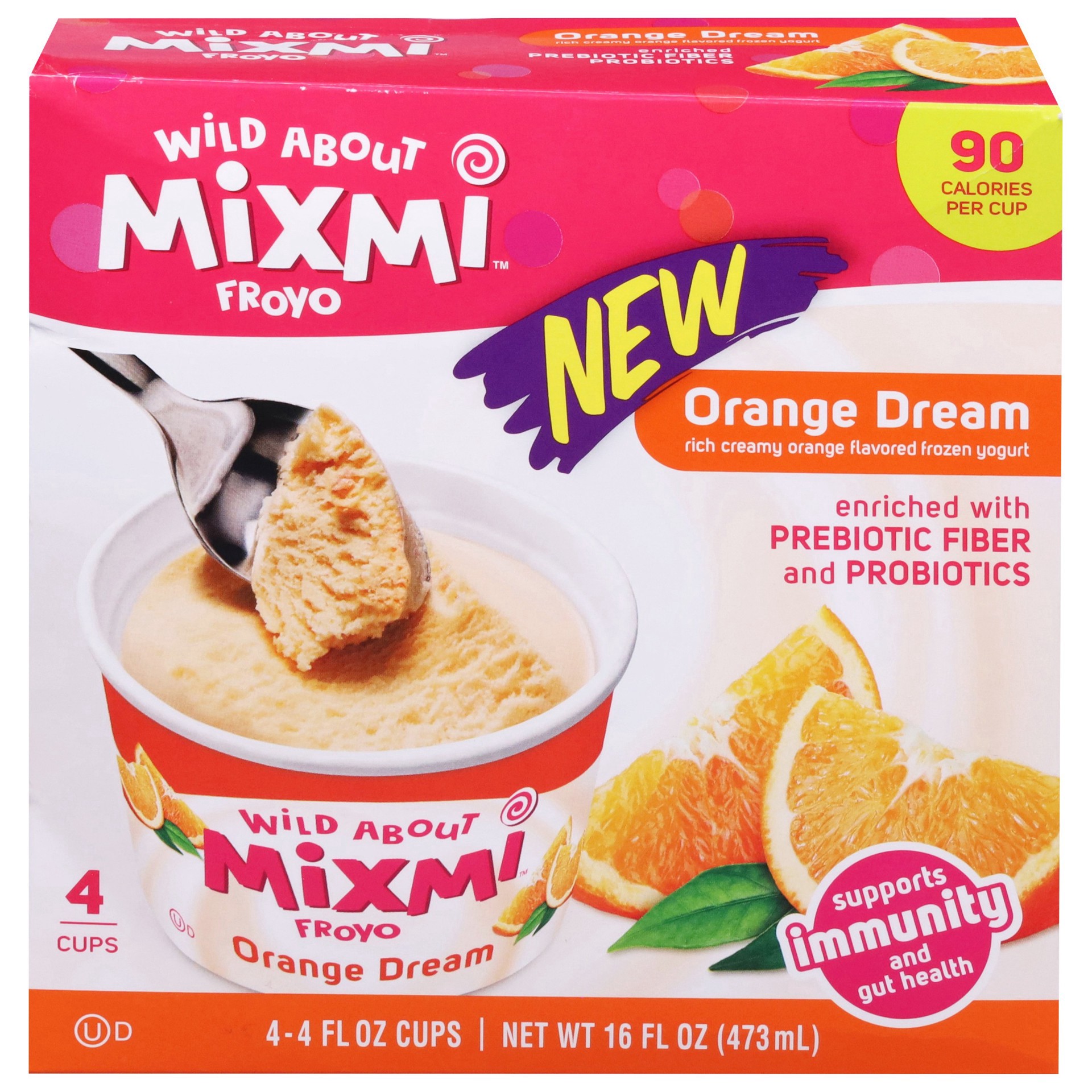 slide 1 of 1, Mixmi Orange Dream Frozen Yogurt 4 - 4 fl oz Cups, 4 ct