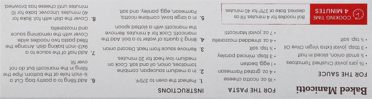 slide 4 of 9, Jovial Gluten Free Brown Rice Pasta Manicotti, 7 oz