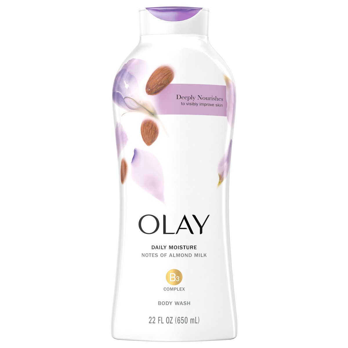 slide 1 of 3, Olay Daily Moisture Body Wash with Almond Milk, 22 fl oz, 22 fl oz