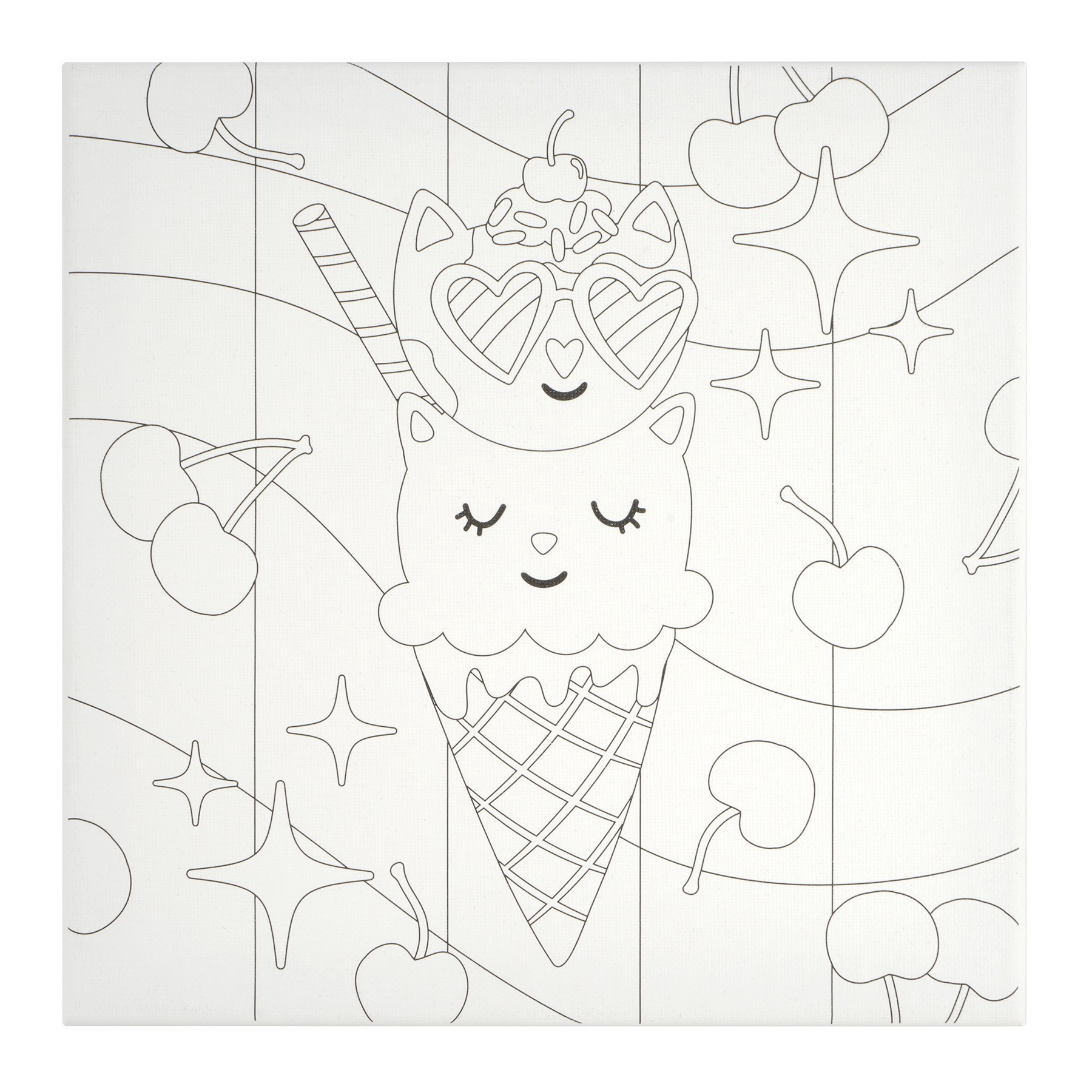 slide 2 of 3, Cat Canvas Painting Kit By Creatology, 10 in x 10 in