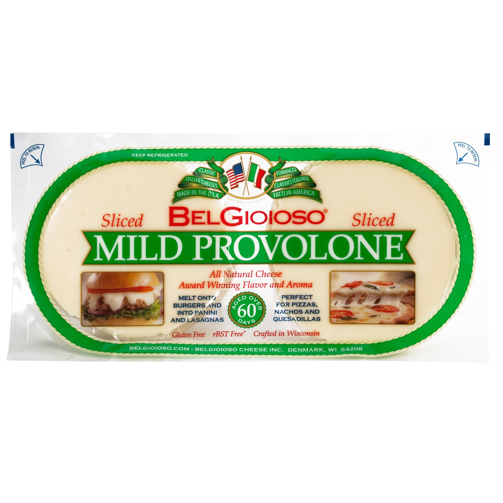 slide 1 of 2, Belgioioso Cheese Belgioioso Mild Provolone, Sliced, 2 lbs, 