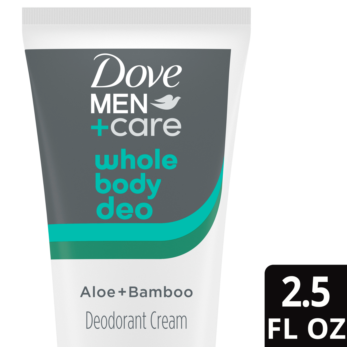 slide 1 of 21, Dove Men+Care Whole Body Deodorant Cream, Aloe & Bamboo, 2.5 Oz, 2.5 oz