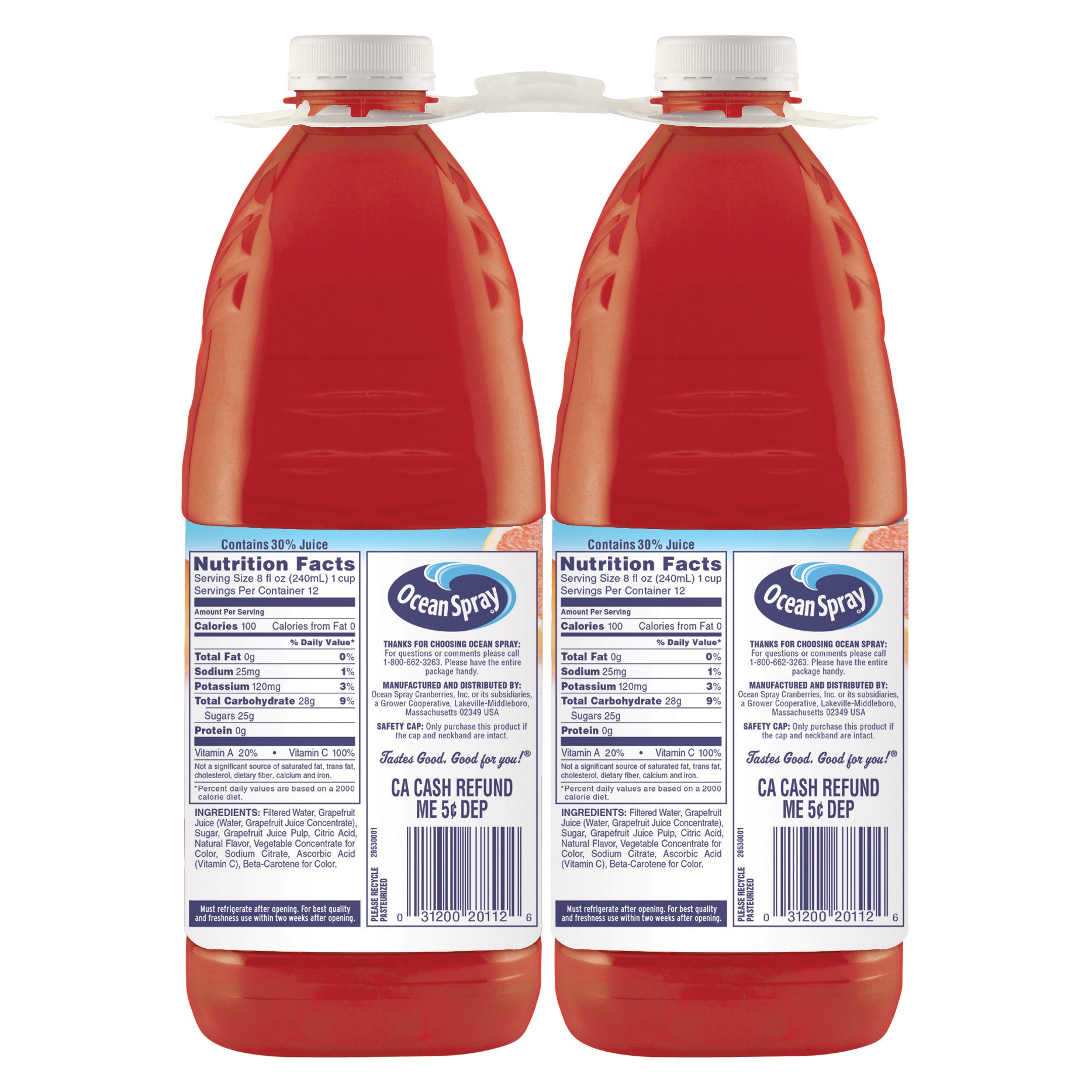 slide 2 of 2, Ocean Spray Ruby Red Grapefruit Juice, 2 ct; 96 oz