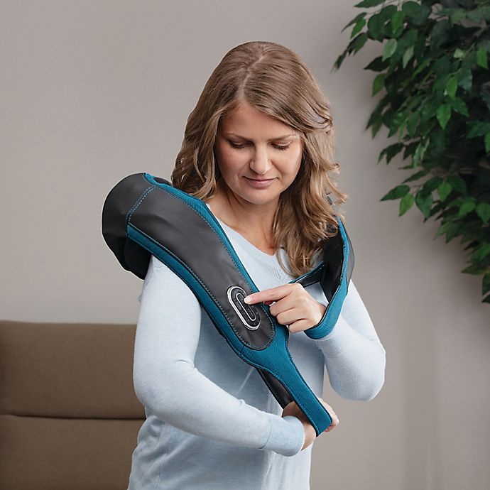 slide 5 of 19, Brookstone 2-in-1 Tapping & Shiatsu Neck & Shoulder Massager, 1 ct