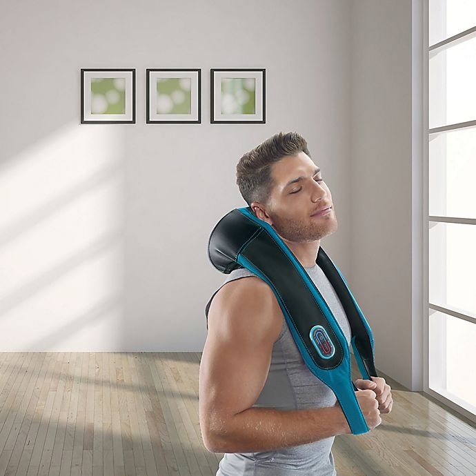 slide 6 of 19, Brookstone 2-in-1 Tapping & Shiatsu Neck & Shoulder Massager, 1 ct