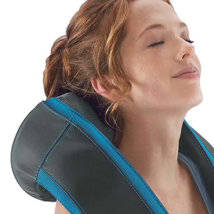 slide 9 of 19, Brookstone 2-in-1 Tapping & Shiatsu Neck & Shoulder Massager, 1 ct