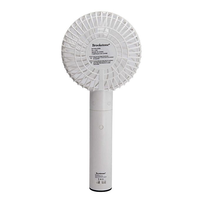 slide 4 of 7, Brookstone Rechargeable Mini Fan with Power Bank - White, 4 in