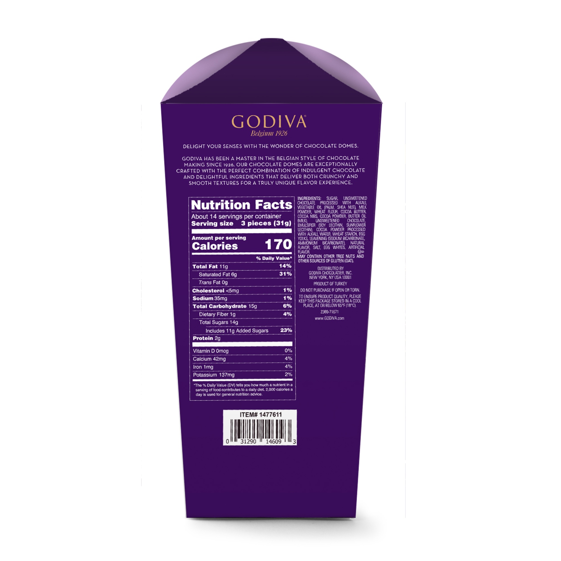 slide 2 of 2, Godiva Chocolatier Inc Godiva Double Chocolate Domes, 15.6 oz