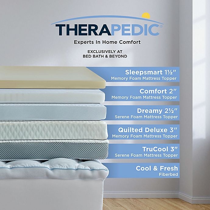 slide 2 of 4, Therapedic Dreamy Serene Foam Performance Twin Mattress Topper, 2.5 in