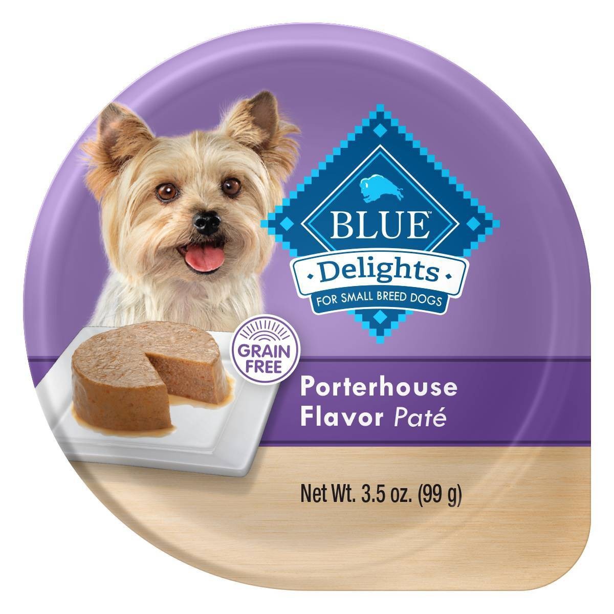 Blue Buffalo Delights Grain Free Paté Small Breed Wet Dog Food 3.5 oz ...