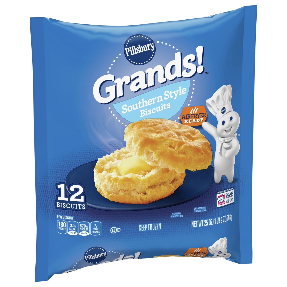 slide 7 of 9, Grands! Southern Style Frozen Biscuits, 12 ct., 25 oz., 12 ct