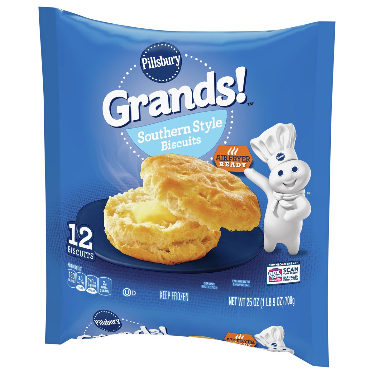 slide 2 of 9, Grands! Southern Style Frozen Biscuits, 12 ct., 25 oz., 12 ct